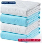 Kanech Washable Underpads 30"X34" (4 Pack), Waterproof Heavy Absorbency Reusable. Fixed Price $43.53.