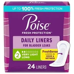 Poise Daily Incontinence Panty Liners, Very Light Absorbency, Long, 24 Count. Fixed Price $9.99.