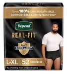 Depend Real Fit Incontinence Underwear For Men - Maximum Absorbency L/xl. Fixed Price $45.00.