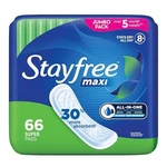 Stayfree Maxi Pads For Women, Super Protection Absorption - 66 Count. Fixed Price $12.49.