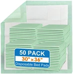 Mildplus Disposable Bed Pads 30"X36" (50 Count) Extra Large Ultra Absorbent. Fixed Price $48.99.