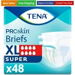 Tena Proskin Incontinence Super Briefs, Adult Diapers, Absorbency, Blad.... Fixed Price $77.35.