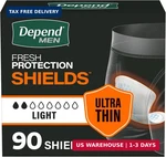 Depend Shields Incontinence Pads For Men, Light Absorbency, 90 Count, Packaging. Fixed Price $31.48.