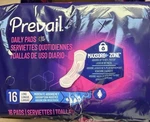 Women Prevail Daily Incontinent Pads 11" Long Length Moderate Case Of 9-144 Ct. Fixed Price $19.99.