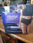 Always Discreet Boutique Low Rise Underwear Size Maximum Absorbency. Fixed Price $9.99.