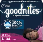 Goodnites Girls' Nighttime Bedwetting Underwear - L/xl Giga Pack 34CT. Fixed Price $12.99.