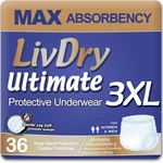 Adult Incontinence Underwear Xxx Large 36 Count Max Absorbent Livdry Ultimate. Fixed Price $154.99.
