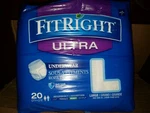 Medline Fitright Ultra Protective Underwear, Large, 40-56. Fixed Price $10.99.
