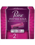 Poise Impressa 8 Count Incontinence Bladder Supports For Control Size 2. Fixed Price $85.00.