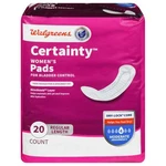 Walgreens Certainty Women's Bladder Control Pads, Moderate Absorbency, Regula.... Fixed Price $24.89.