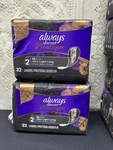 Lot (2) Always Discreet Boutique Very Light Long 32CT Pantiliners. Fixed Price $15.00.