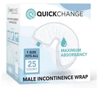 38 Quickchange Male Incontinence Urine Management Wraps 25 Pack + 13. Fixed Price $30.00.