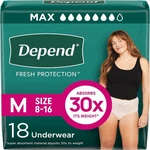 Depend Fresh Protection Women's Bladder Leak Underwear, Max Absorb, Medium 18. Fixed Price $23.88.