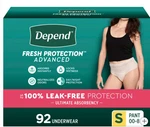 Depend Fresh Protection Advanced Incontinence Underwear For Women, Ultimate Abso. Fixed Price $72.99.