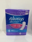 Always Discreet Incontinence Pads For Women Moderate Long 54 Count, Drops. Fixed Price $17.99.
