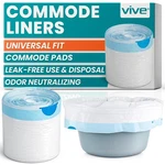 Vive Commode Liners For Bedside Toilet Chair Bucket, Bedpan 48 Pack, White. Fixed Price $20.20.