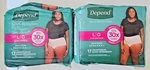 Depend 17 Cnt Fresh Protection Adult Diapers Underwear For Women Large 2 Pack. Fixed Price $39.78.