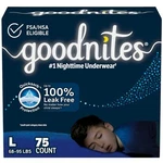Goodnites Boys Large Bedwetting Underwear 3 Packs Overnight Multi Color 68-95.... Fixed Price $84.59.
