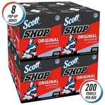 Scott Shop Towels Pop-up Box, 10" 12", 8 Boxes, 1600 (75190). Fixed Price $153.97.