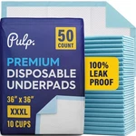 50 Pulp Incontinence Underpads 36" Xxxl Bed Disposable Adult .. Fixed Price $51.03.