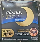 Always Zzz Disposable Period Underwear - Xl/xxl 7CT. Fixed Price $14.78.