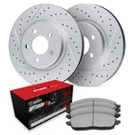 R1 Concepts Drilled & Slotted Brake Kit W Optimum Pads. Fixed Price $385.44.
