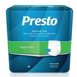 Presto Maximum Absorbency Brief Medium (32 44 Waist) White Pack Of 16. Fixed Price $17.31.