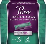 Poise Impressa Incontinence Bladder Supports For Women Size 3 - 8 Count. Fixed Price $88.26.