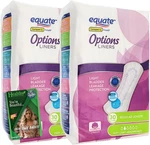 Equate Options Liners - 2 Packs Of 30 (60 Total) Light Bladder Leakage Protect. Fixed Price $37.99.