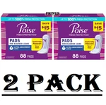 2 Pack Poise Incontinence Pads, 7 Drop Ultra Absorbency, 88 Ct. Fixed Price $117.33.