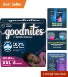 Goodnites Girls' Xxl Nighttime Underwear - 8 Pack Dry, Comfortable Nights. Fixed Price $26.99.