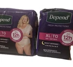 Depend Defense Incontinence Overnight Underwear For Women Xl 2 Pack. Fixed Price $38.00.