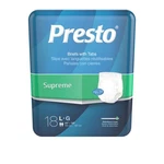 Presto Supreme Brief, Large, 45-58 In. Waist, Blue, 18 Ct, ABB21040. Fixed Price $17.25.