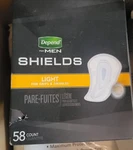 Depends Shields For Men Light Absorbency - 58 Count. Fixed Price $14.39.