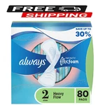 Always Infinity Flexfoam Heavy Flow Pads With Flexi-wings, Unscented, Size 2, 80. Fixed Price $27.11.