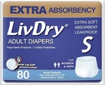 Livdry Adult Incontinence Underwear Small Extra Absorbency 80CT (4X20) Sealed. Fixed Price $64.99.
