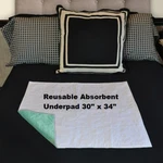 Reusable Absorbent Mattress Pad 30" X 34" Quilted Top Non-slip Machine Wash Dry. Fixed Price $24.63.