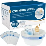 Sameky Commode Liners With Absorbent Pads Count (pack Of 100), White. Fixed Price $39.97.
