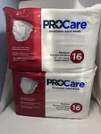 Procare Briefs Medium 34''-44'' Packages Of 16, 32 Total. Fixed Price $19.99.