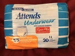 Sealed Pack Of 20 Vintage Attends Waistband Y/s Petite Plastic Diapers. Fixed Price $62.09.