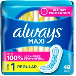 Always Maxi Feminine Pads Without Wings For Women, Size 1, Regular Absorbency,. Fixed Price $9.68.