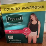 Depend Fresh Protection Maximum Women's Incontinence Underwear M/m 42 Pack. Fixed Price $20.00.