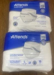 2 Packs - Attends Underwear Extra Heavy Absorbency Unisex 18 Count Odor Shield. Fixed Price $16.00.