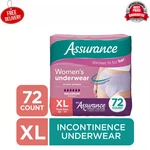 Assurance Women's Incontinence &postpartum Underwear Xl Maximum Absorbency, 72CT. Fixed Price $27.27.