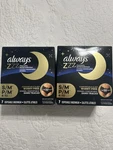 2PK Always Zzz Period Underwear Overnight Disposable S/m 4-10 Pants 7-CT Each. Fixed Price $17.00.