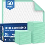 50-PACK Disposable Underpads 30" 36" Incontinence Chux Ultra Absorbency. Fixed Price $51.92.