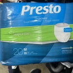 New Presto Supreme Classic Protective Underwear Large Pack Of 18 - AUB23050. Fixed Price $21.99.