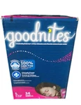 Goodnites Girls' Nighttime Bedtime Underwear, Size: 68-95 Lbs Nib 34 Count!. Fixed Price $17.95.