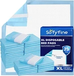 Sofyfine Xl Disposable Bed Pads, With Adhesive, 25 Count, 30"X36". Fixed Price $21.24.