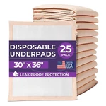 Premium Disposable Chucks Underpads Pack, 30X36 Inch (pack Of 25), Peach. Fixed Price $38.62.